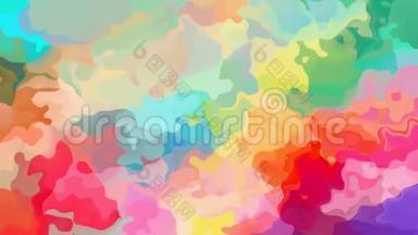 彩色彩色彩色无缝环视频动画-水彩画效果-彩虹全彩色光谱-洋红，