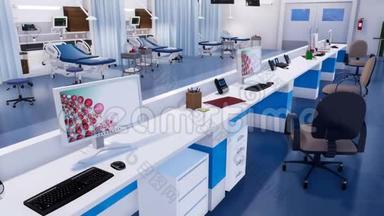 带空护士站3D现代化急诊室