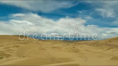 蒙古。 蒙古沙漠，沙丘沙漠，