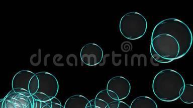 抽象三维<strong>气泡</strong>水泡<strong>球球</strong>颗粒设计珠艺术背景。