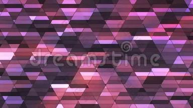 广播闪烁钻石高科技小酒吧，紫色，抽象，循环，4K