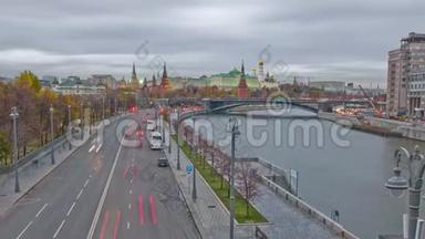 莫斯科，克里姆林宫和莫斯科河，俄罗斯.