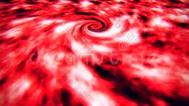 红色太空时光扭曲动画背景