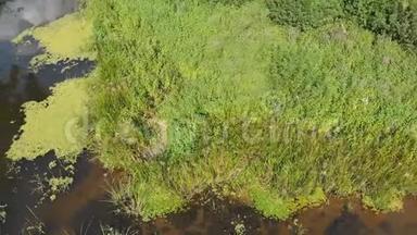 河床是无人驾驶飞机的俯视图