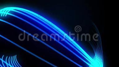 抽象蓝色霓虹灯线背景
