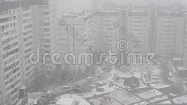 俄罗斯莫斯科的大雪