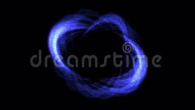 抽象圆圈光晕粒子，敏捷电环，技术背景。