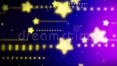 明亮而闪亮的星星。 CG循环动画。 圣诞节背景。 闪烁的星星图案。