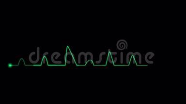 心电心血管心脏监护仪显示心跳脉搏。