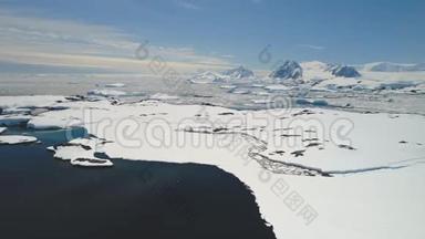 南极洲海洋开阔水域海岸景观