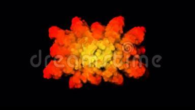 抽象的彩色火焰烟花背景，节日爆炸粒子背景