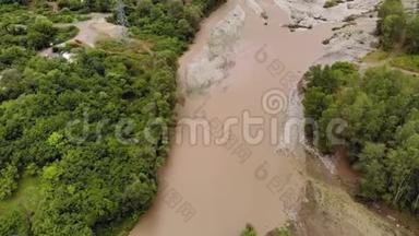 山河。 空中视频拍摄