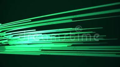 美丽的霓虹灯线速度。 数字设计理念。 发光线条的循环动画