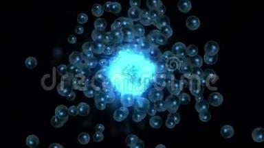 珍珠烟花尘埃粒子，水泡气泡，魔环隧道背景。