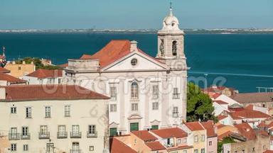 4k里斯本大教堂葡萄牙运动时间延长超高清城市夏季