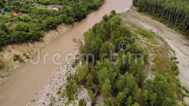 山河。 空中视频拍摄