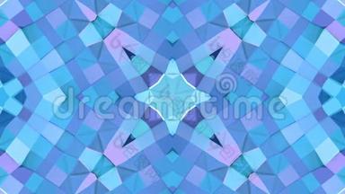 抽象简单的3D背景，蓝色紫色渐变颜色，低聚风格作为现代几何背景或