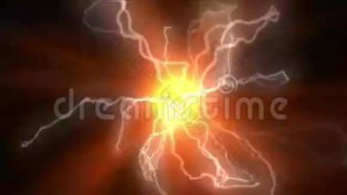 火球电能闪电，<strong>科技粒子</strong>爆炸。