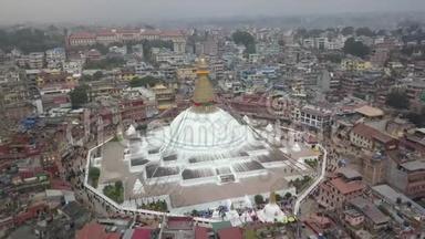 尼泊尔加德满都菩萨塔4K视频平面影象