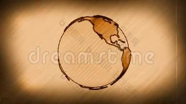 世界环球（旧古董素描）
