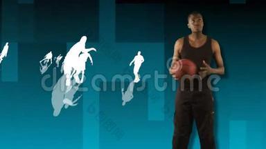 3D动画展示篮球.