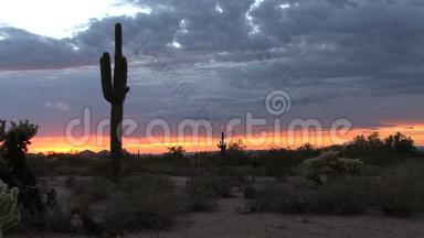 亚利桑那沙漠日落