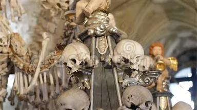 捷克共和国 库特纳·霍拉。 库特纳霍拉的骷髅和骨头