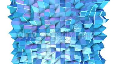 抽象简单的蓝紫低聚三维表面作为<strong>时尚背景</strong>。 软几何低聚运动背景