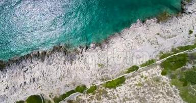 美丽的4K空中视频达尔马提亚，克罗地亚，欧洲