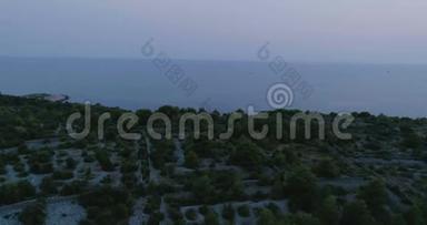 美丽的4K空中视频达尔马提亚，克罗地亚，欧洲。