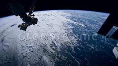 从国际<strong>空间站</strong>上看到地球。 从太空观测到美丽的地球。 美国宇航局从太空发射地球