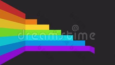 抽象移动彩虹条纹背景