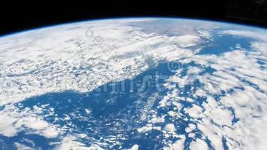 从国际空间站上看到地球。 从太空观测到美丽的地球。 美国宇航局从太空发射地球