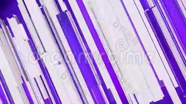 紫色线条和三维矩形抽象背景
