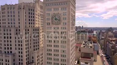 下曼哈顿纽约的鸟瞰图。 居民和<strong>金融业</strong>务大楼从上面。