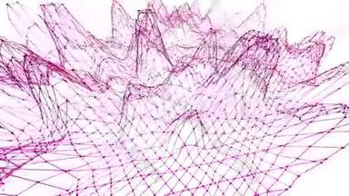 抽象简单的紫罗兰挥舞三维网格或网格作为生动的<strong>环境</strong>。 紫罗兰几何振动<strong>环境</strong>或脉动