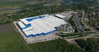 建造现代化生产大楼或工厂，大型现代化生产工厂或工厂的外部