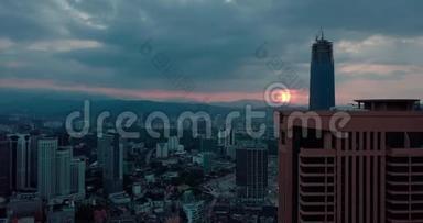 吉隆坡日出鸟瞰图