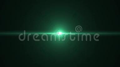 闪光褪色移动绿灯标志光学镜头星光耀斑闪亮动画循环背景新品质自然