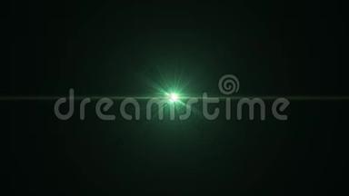 闪光褪色移动绿灯标志光学镜头星光耀斑闪亮动画循环背景新品质自然