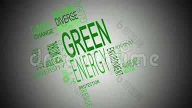 绿色能源流行语蒙太奇