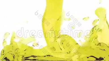 黄色透明液体充满屏幕，隔离在白色全<strong>高清</strong>