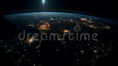 从国际空间站上<strong>看到</strong>地球。 从太空观测到美丽的地球。 这段视频的元素由美国宇航局提供。