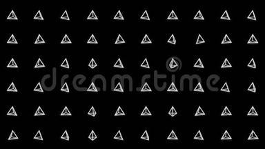 几何金字塔图案。 金字塔舞。 业务符号循环动画.. 商业网络设计。