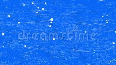 抽象简单的蓝色挥动三维网格或网格作为优雅的环境。 蓝色几何振动环境或脉动