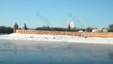 俄罗斯冬季的新哥罗德克里姆林宫