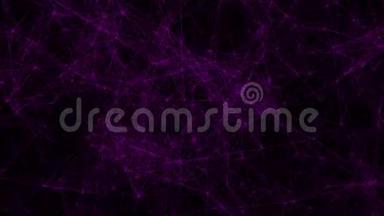 紫色科技线连接动画.
