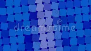 蓝色抽象背景，方块，循环