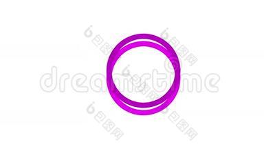 加载屏幕圆形，白色背景上紫色-30fps循环<strong>视频</strong>纹理，无缝动画<strong>元素</strong>