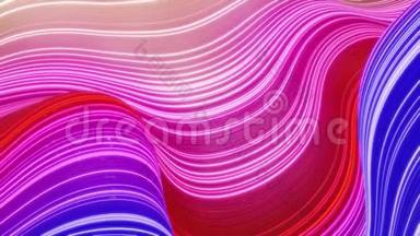 美丽的抽象背景波浪表面，颜色梯度，挤压线作为条纹织物表面与褶皱